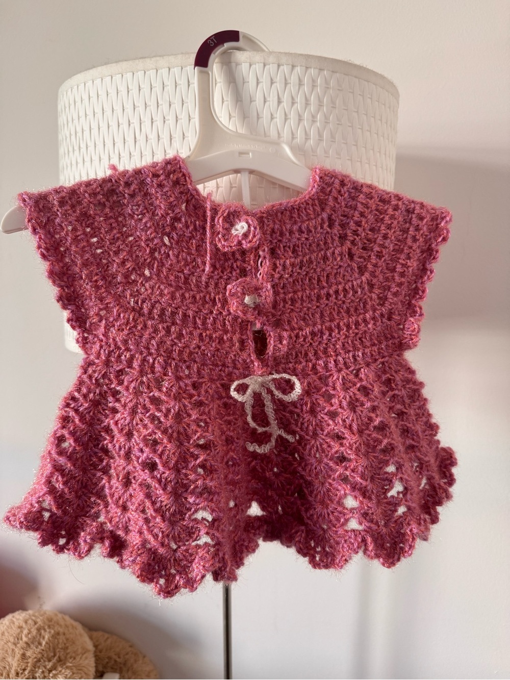 Handmade Pink Crochet Baby Dress - Kids Accessories